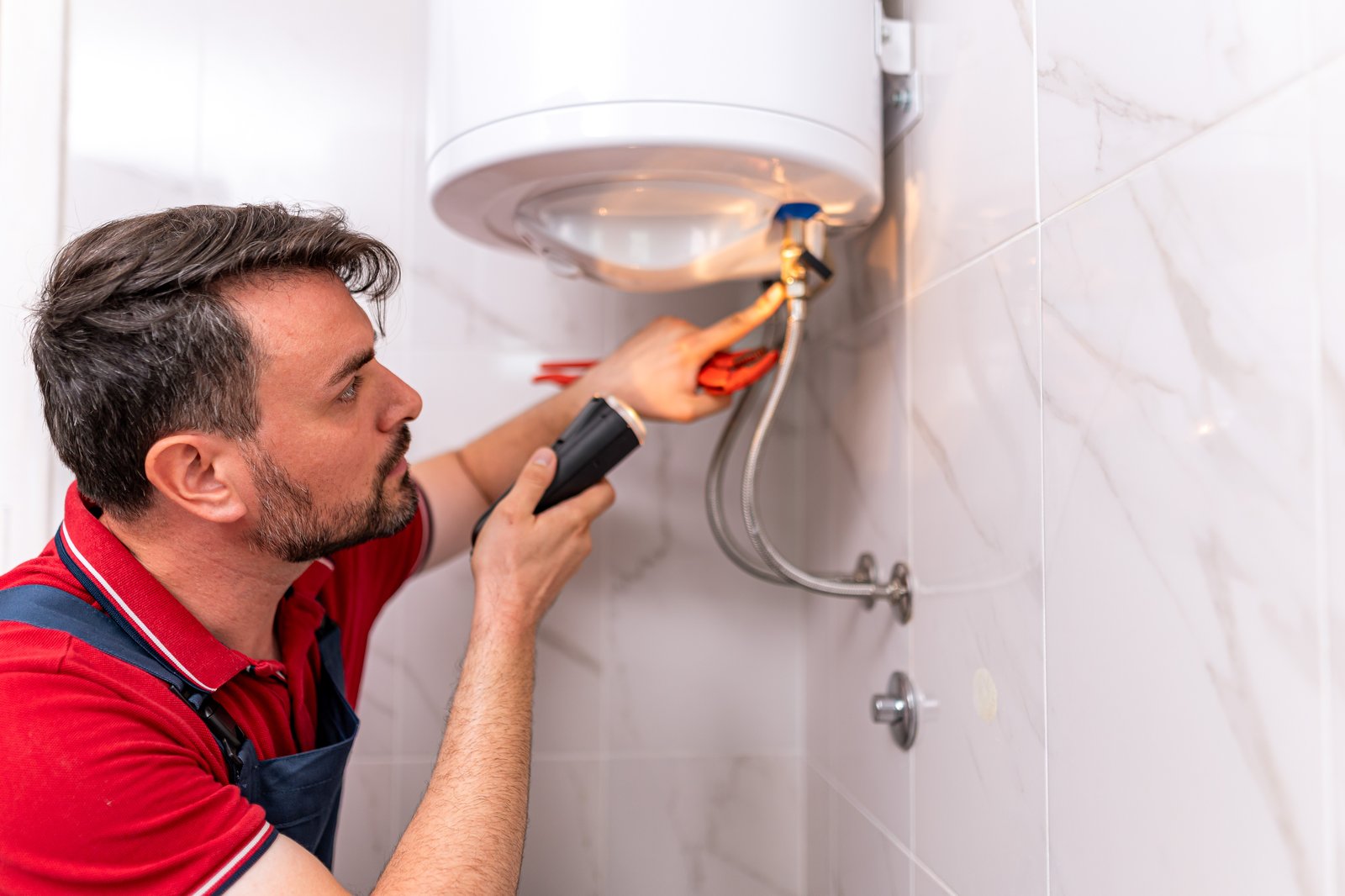 Geyser service in bathroom